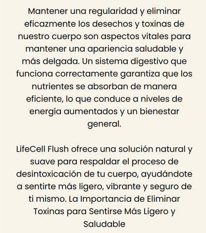 LifeCell Flush for Men - Suplemento de Fibra / Magnesio - LC2