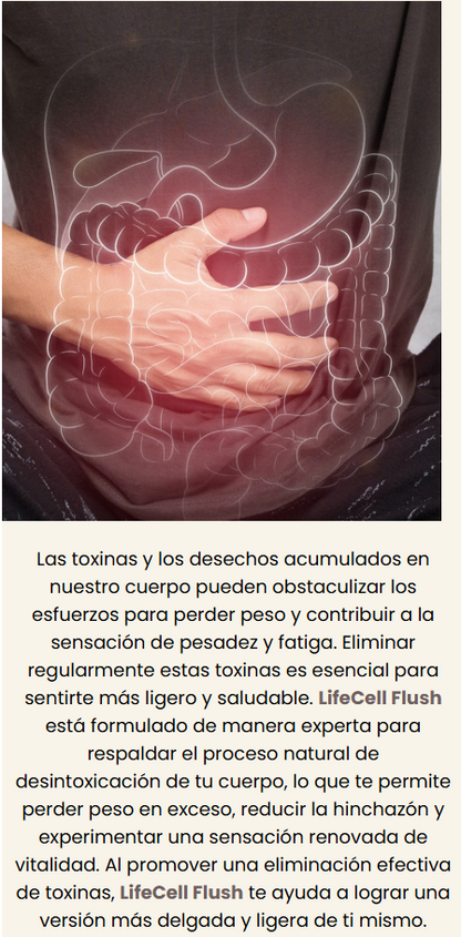 LifeCell Flush for Men - Suplemento de Fibra / Magnesio - LC2