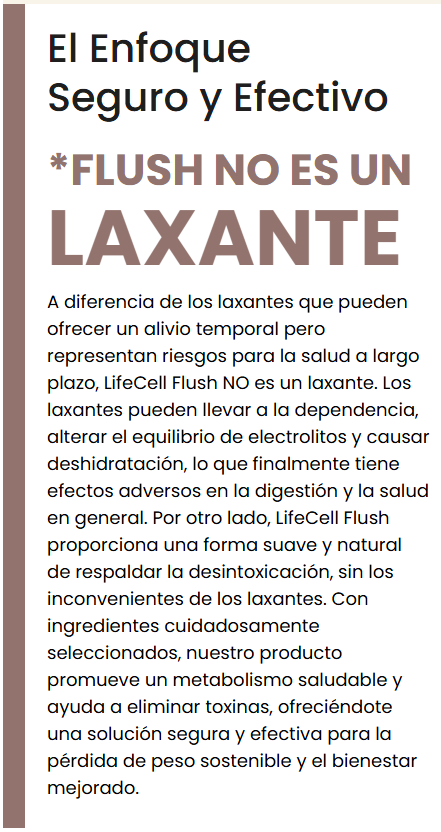 LifeCell Flush for Men - Suplemento de Fibra / Magnesio - LC2