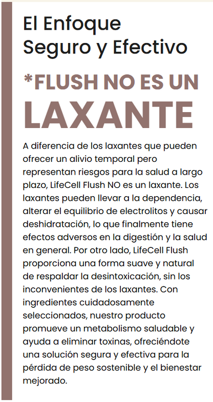 LifeCell Flush for Men - Suplemento de Fibra / Magnesio - LC2