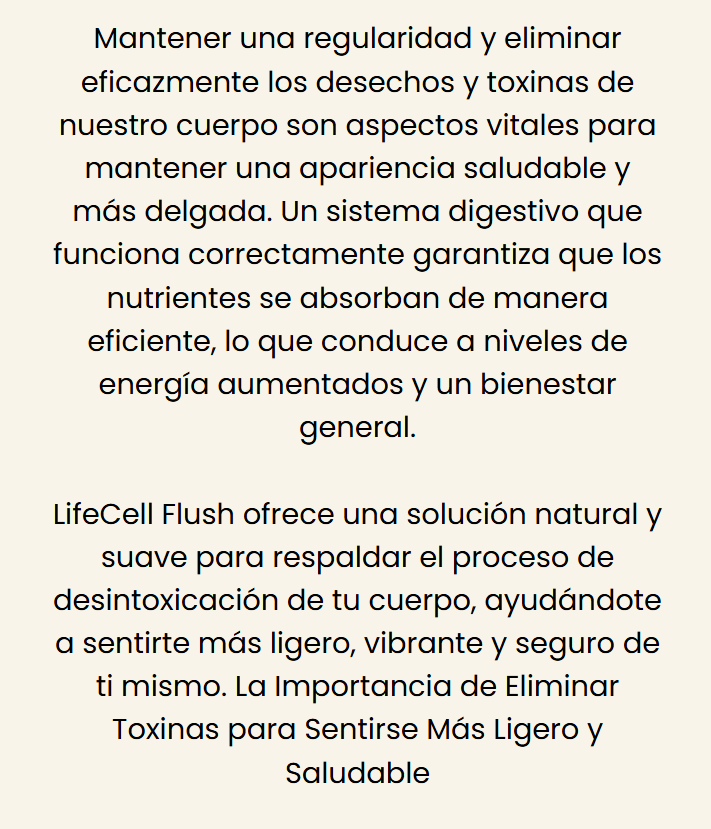 LifeCell Flush for Women - Suplemento de Fibra / Magnesio -  LC3