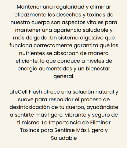 LifeCell Flush for Women - Suplemento de Fibra / Magnesio -  LC3