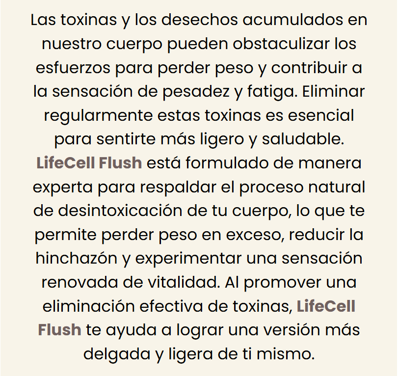 LifeCell Flush for Women - Suplemento de Fibra / Magnesio -  LC3