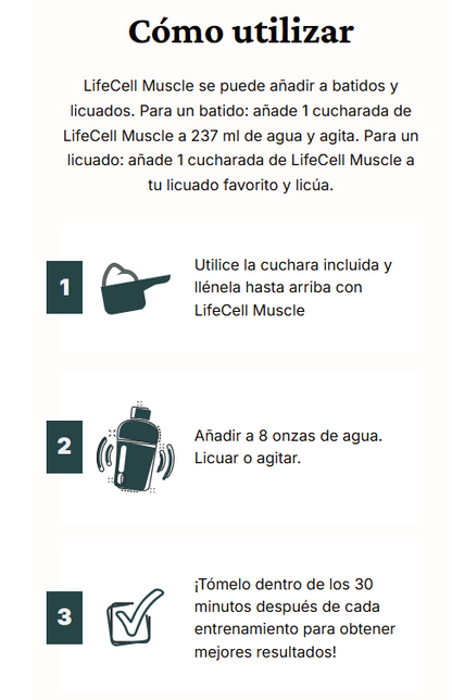 LifeCell Muscle  Builder  - Proteína antienvejecimiento para el desarrollo muscular - LC4