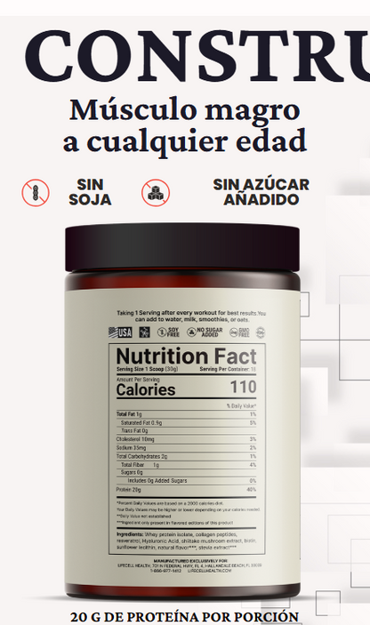 LifeCell Muscle  Builder  - Proteína antienvejecimiento para el desarrollo muscular - LC4