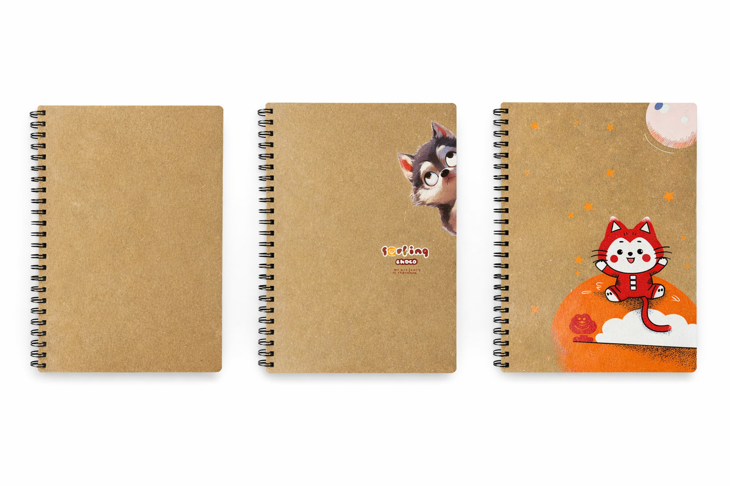 1352-1 📘🌿 Cuaderno 105 Cuadros Pasta MDF – Resistencia natural para ideas que perduran