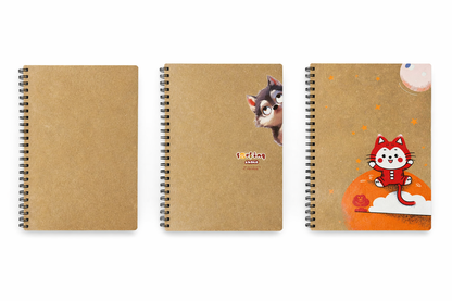 1352-1 📘🌿 Cuaderno 105 Cuadros Pasta MDF – Resistencia natural para ideas que perduran