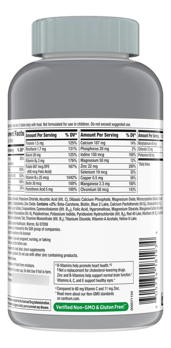 Centrum Silver Adults 50+ Multivitamin, 325 Tablets