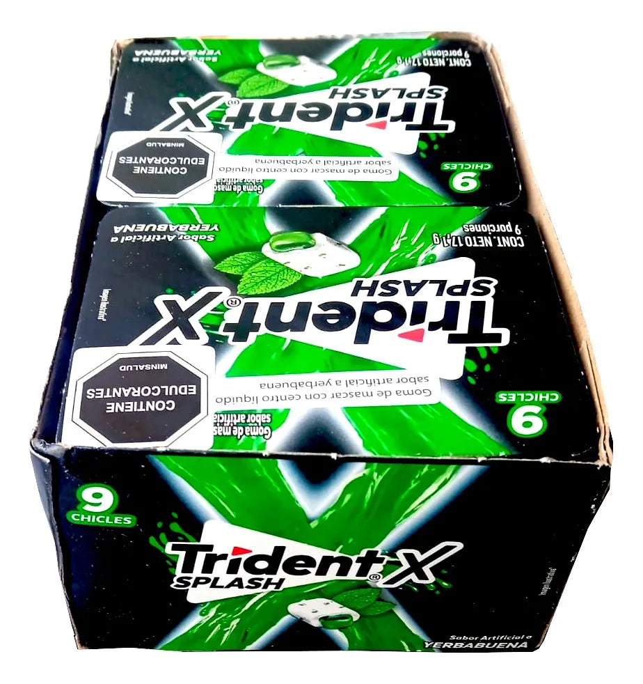 10121-6 Chicle Trident® X Splash Yerbabuena 9 Chicles