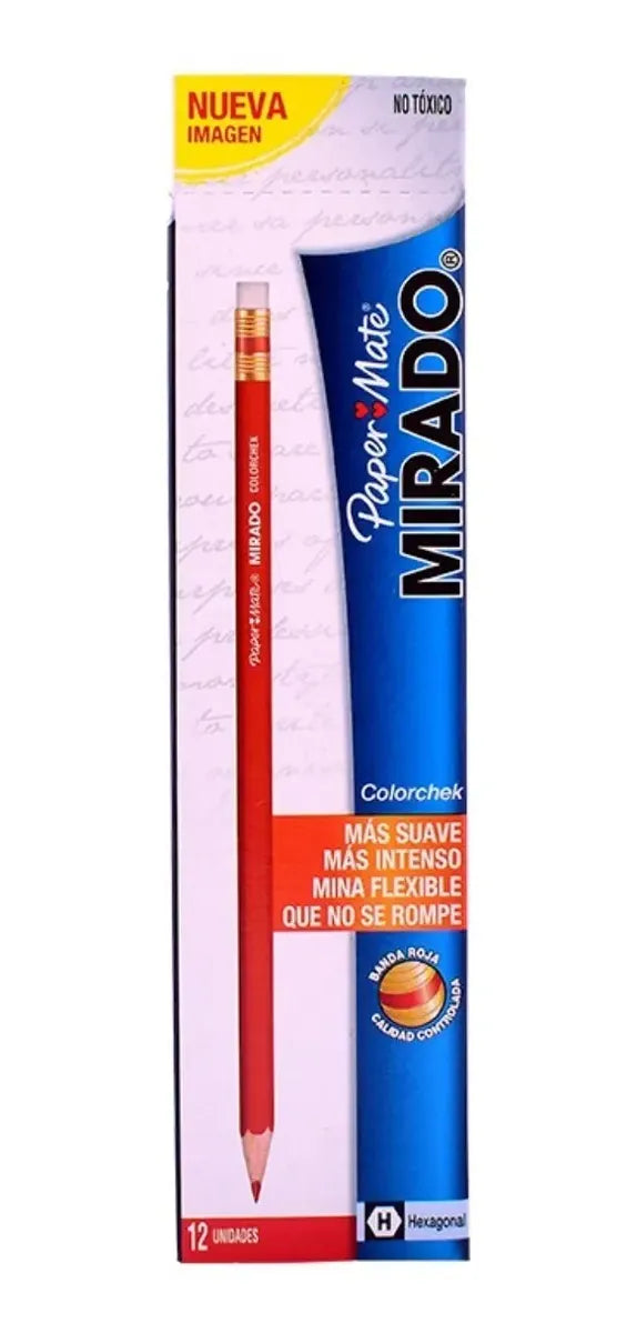 13343 ✏️ Lápiz Chequeo ColorCheck Rojo Paper Mate Mirado D6501042