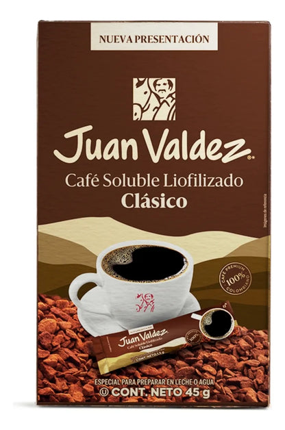 10910-1 ✨Sticks Café Juan Valdez Liofilizado Clásico x 30 uds (45 g)