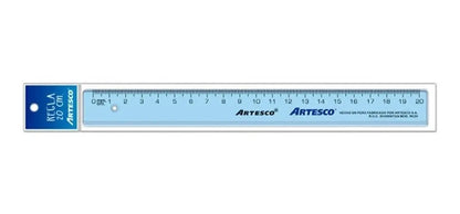 131262 📏 Regla Artesco Cristal Transparente 20 cm – D1327020