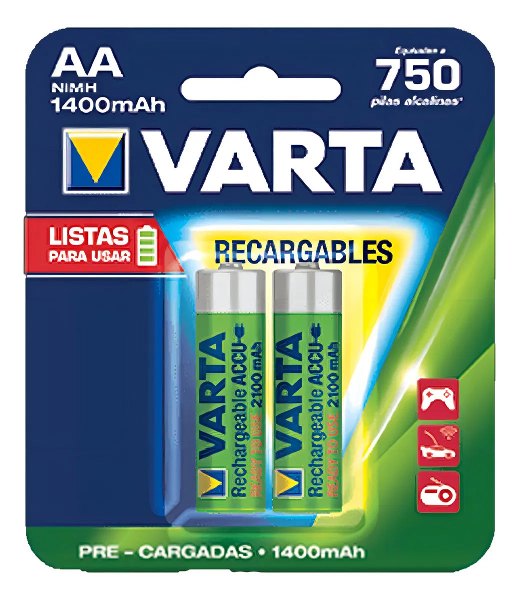 1222-1 🔋 Pila Varta Recargable AA x2 Unidades