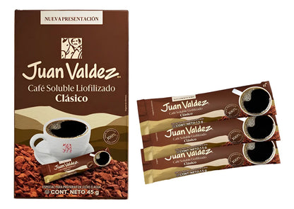 10910-1 ✨Sticks Café Juan Valdez Liofilizado Clásico x 30 uds (45 g)