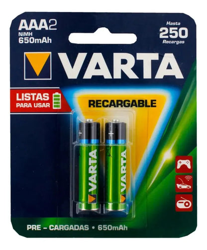 1222-2 🔋 Pila Varta Recargable AAA x2 Unidades