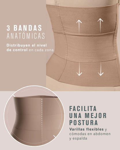 Faja cinturilla de control moderado con bandas anatómicas - E15792