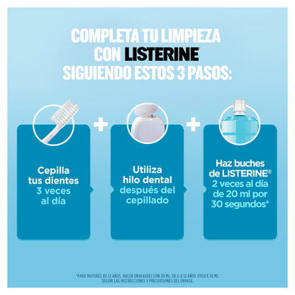 Enjuague Bucal Listerine Control Cálculo / Sarro Frescura suave Sin Alcohol x 500ml  - REF. N