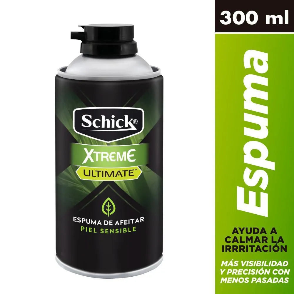 1551🧴Espuma Schick Xtreme Ultimate 300ml – Piel Sensible