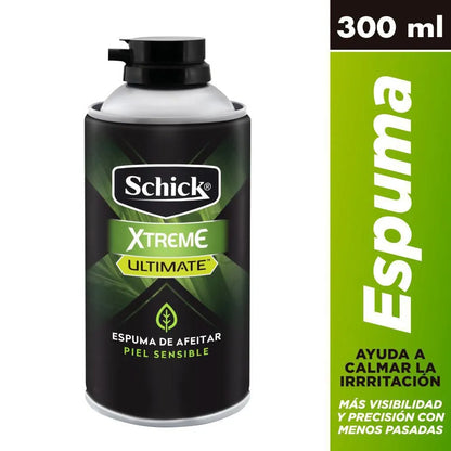1551🧴Espuma Schick Xtreme Ultimate 300ml – Piel Sensible