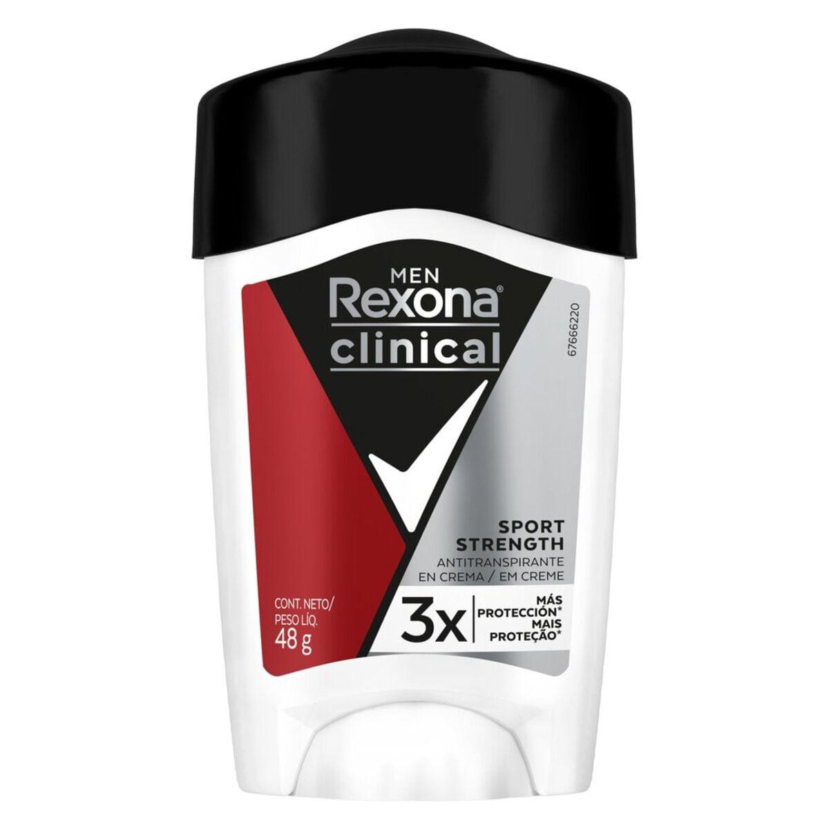1524 🛡️💪 Desodorante Rexona Clinical Sport Strength Men Barra Crema 48g - REFRX112 - L17798