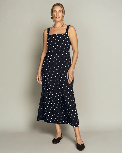 Vestido largo con aberturas a los lados - F7314