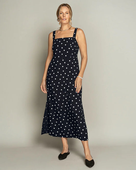 Vestido largo con aberturas a los lados - F7314
