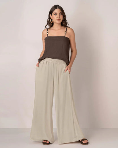 Blusa de tiritas con apliques en madera - F7327
