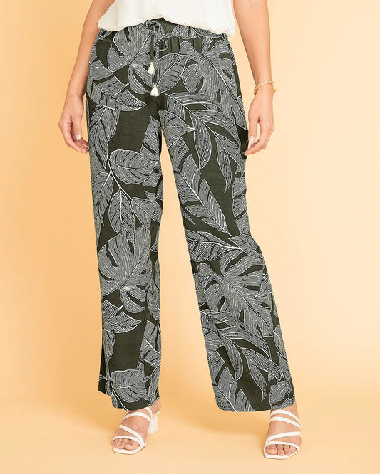 Pantalón largo estampado de silueta recta - F7337