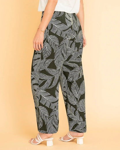 Pantalón largo estampado de silueta recta - F7337