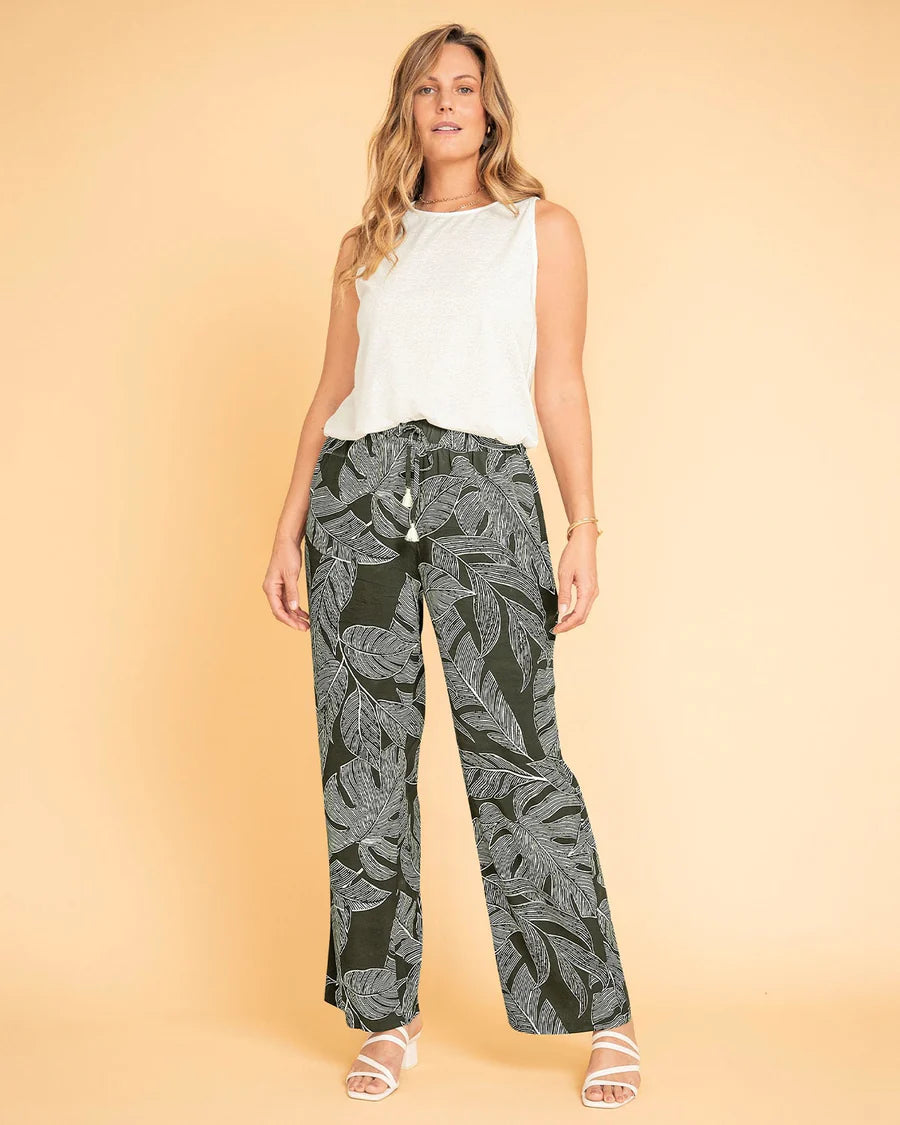 Pantalón largo estampado de silueta recta - F7337
