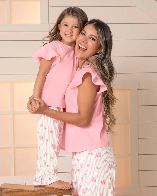 1681 👧💖 Camiseta Manga Corta Infantil con Bolero en Mangas ✨ Leonisa Ref. IP149S ✨ REF IP149S L12658