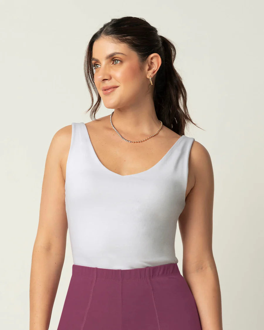Camiseta manga sisa escote en V en frente y espalda - FP896