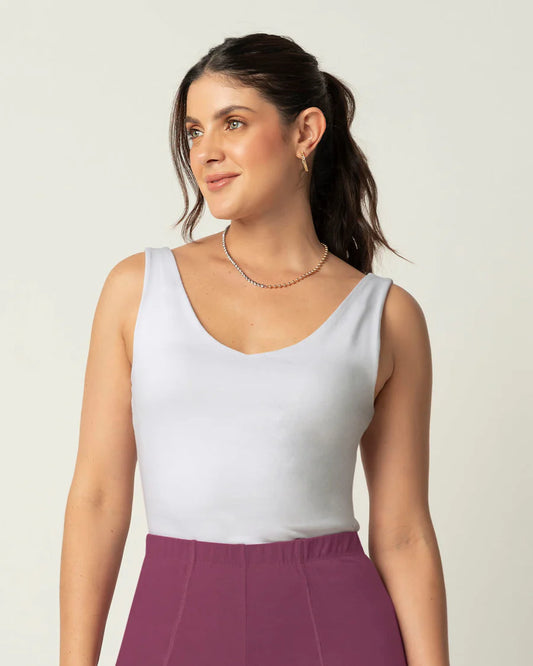 Camiseta manga sisa escote en V en frente y espalda - FP896