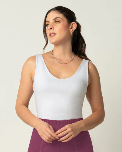 Camiseta manga sisa escote en V en frente y espalda - FP896