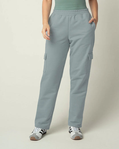 Pantalón exterior largo con elástico en cintura y bolsillos tipo cargo - FP898