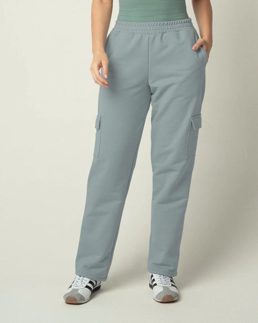 Pantalón exterior largo con elástico en cintura y bolsillos tipo cargo - FP898