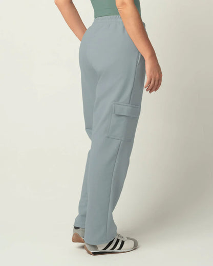 Pantalón exterior largo con elástico en cintura y bolsillos tipo cargo - FP898