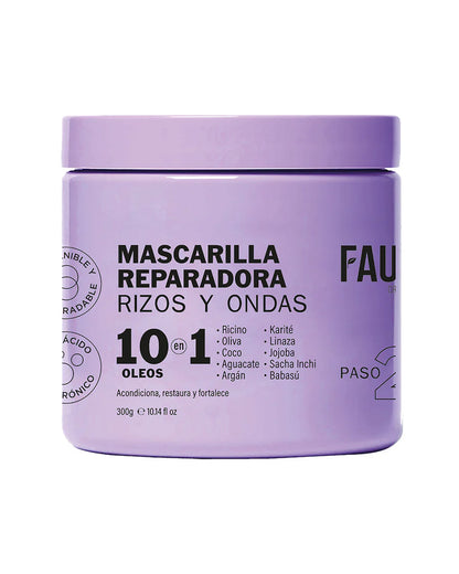 Mascarilla profunda 10 oleos rizos y ondas Fauno 300g - Ref FUN0016 (11)