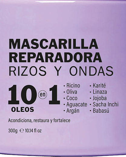 Mascarilla profunda 10 oleos rizos y ondas Fauno 300g - Ref FUN0016 (11)