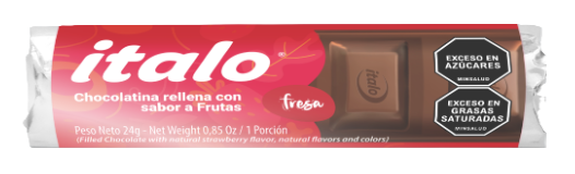 10120-2 🍓🍫 Chocolatina Nueva Rellena 24g