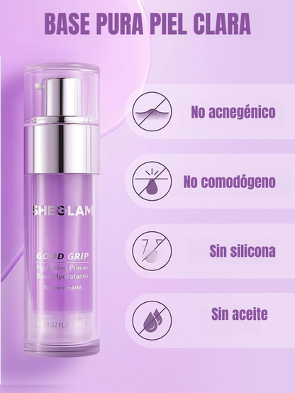SHEGLAM Good Grip - Prebase hidratante de Arándano + Control de Grasa AHA