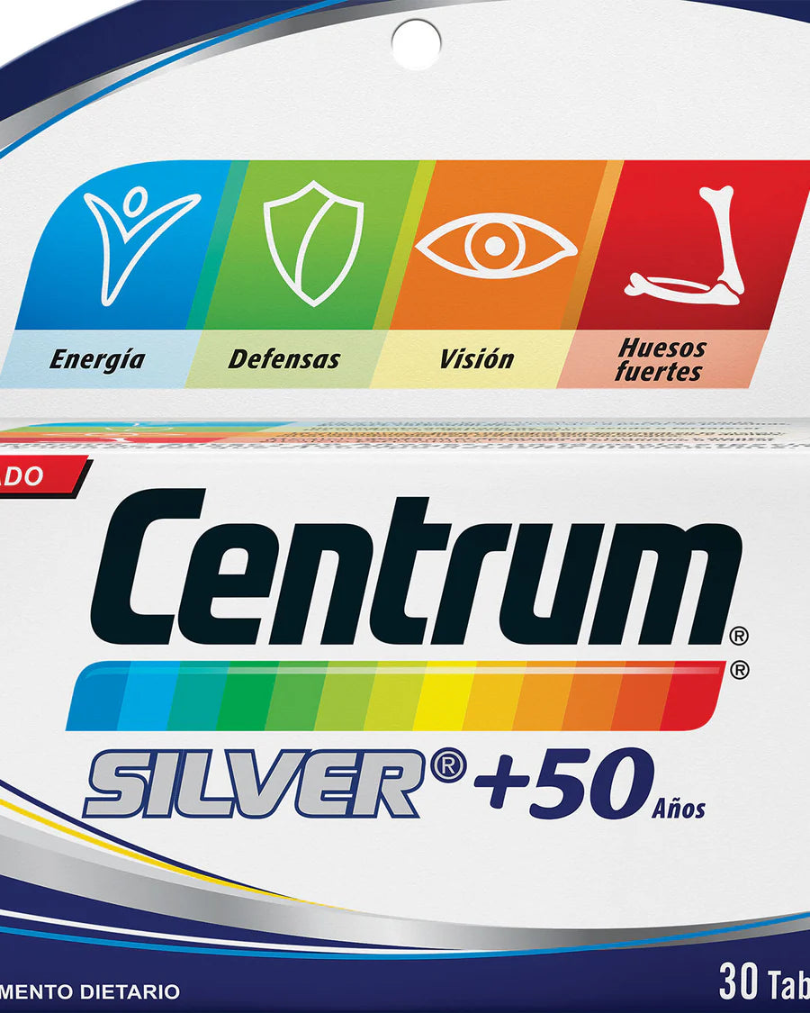 Centrum Silver + 50 años Energía y Defensas X 30 tabs