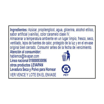 10194-4 🍮 Esencia Vainilla Caramelo Levapan Botella x 60 ml