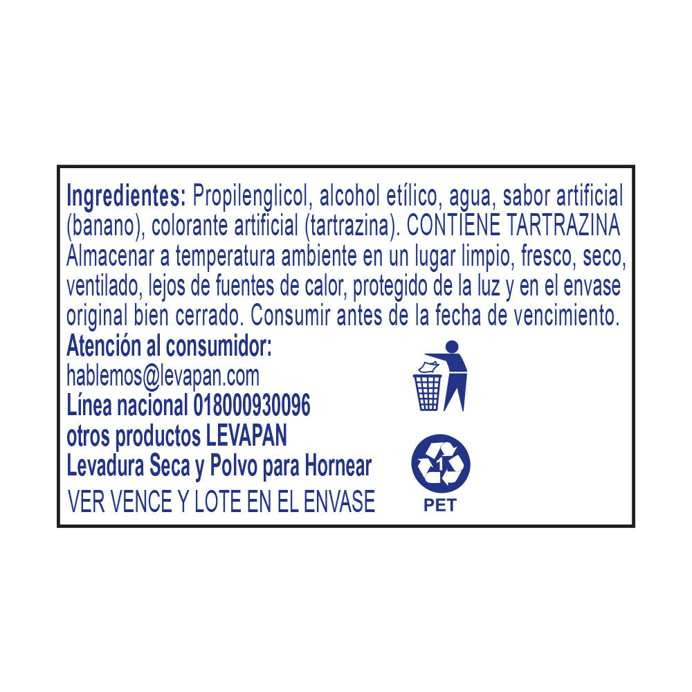 10194-1 🍌 Esencia de Banano Levapan PET x 60 ml