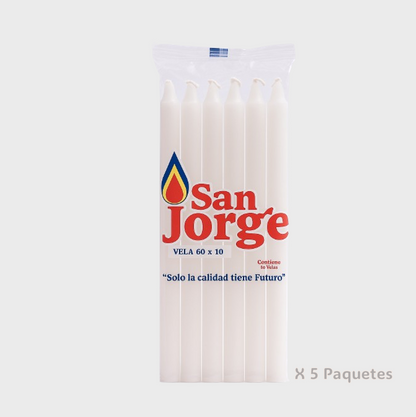 129-1 🕯️ Vela Blanca San Jorge
