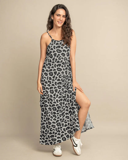 Vestido largo de tiritas con aberturas laterales - J2710S