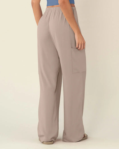 Pantalón tipo cargo con elástico en cintura ajustable - J2835