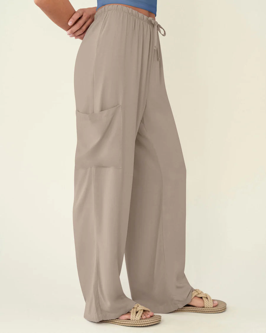 Pantalón tipo cargo con elástico en cintura ajustable - J2835