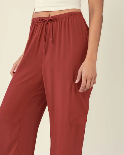 Pantalón tipo cargo con elástico en cintura ajustable - J2835