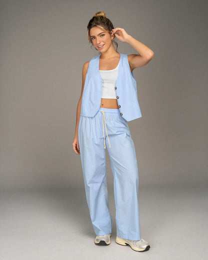 Pantalón exterior bota recta tiro bajo - J3045